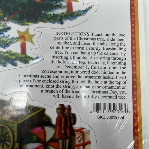 Met Museum Victorian Christmas Advent Calendar‎ Sealed 2013 Stand-Up Tree - Picture 8 of 11